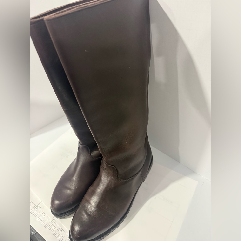 Lands' End coffee brown Leather Boots